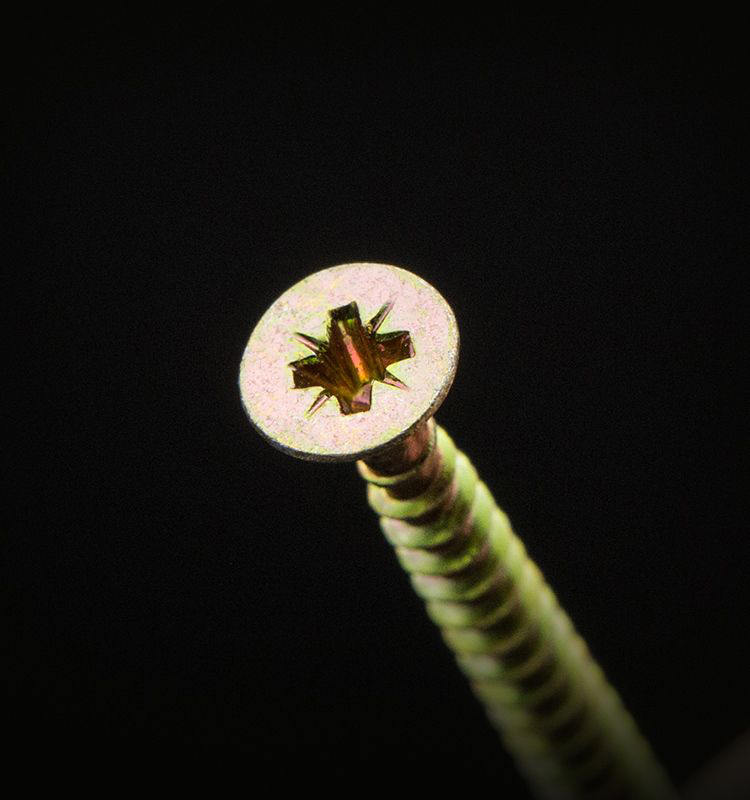 Clavos de fibra de madera con cabeza avellanada doble